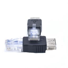 Adaptateur USB 2.0 femelle vers RJ45 mâle /USB AF/8P RJ45