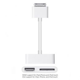 Adaptateur Câble TV AV Dock 30 PIN vers HDMI HDTV pour iPad 2 iPhone 4 4S