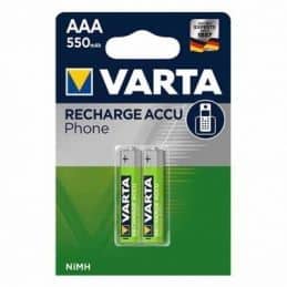 VARTA 2 Piles rechargeables pour téléphone 1,2V AAA/HR03 550mAh